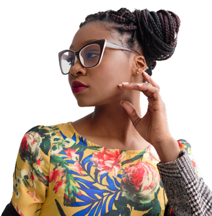 Woman with glasses